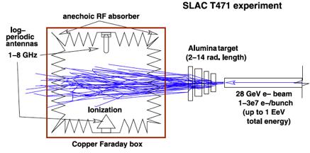 particle number Schematic of SLAC experiment Faraday anechoic