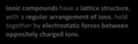 Cations = metal atoms lose electrons to form positively charged ions