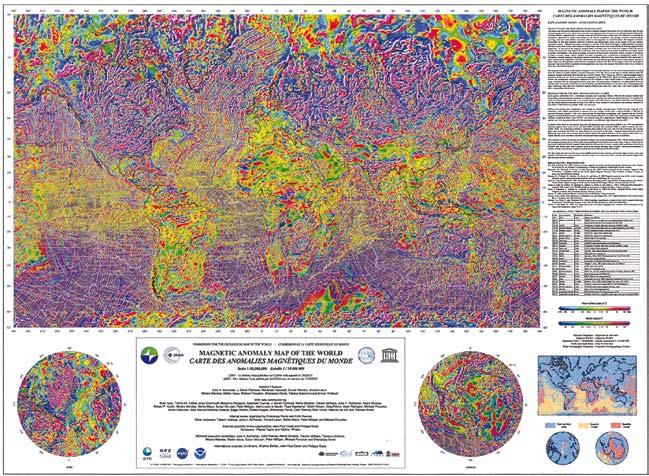 Skaitmeninis pasaulio magnetinių anomalijų žemėlapis L. Korabliova, J.