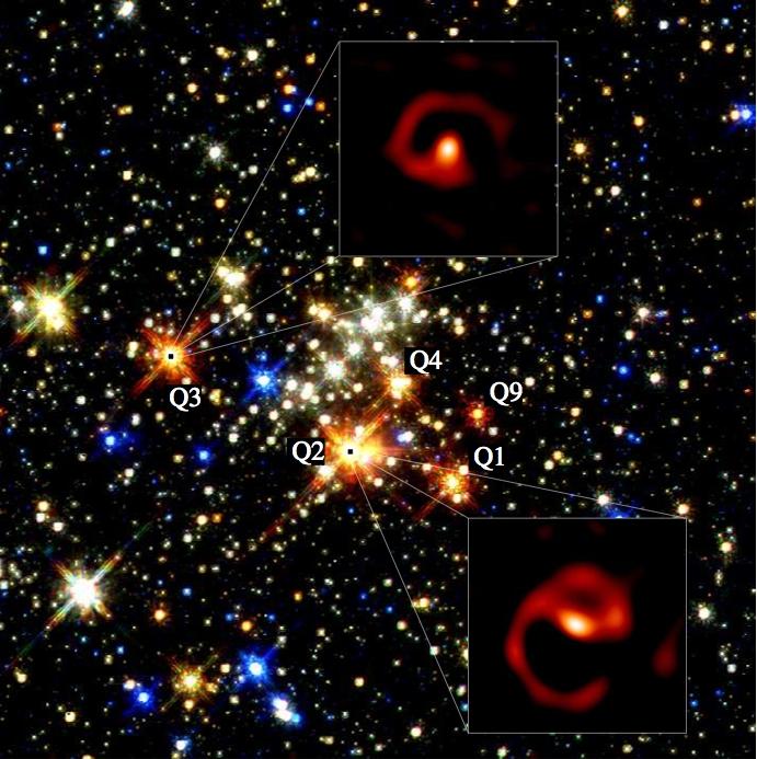 Quintuplet - a unique laboratory for high-mass stellar evolution HST/NICMOS JHK The cocoon stars: featureless MIR spectra