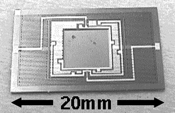 5 mm formed in a 6 2 6 mm silicon die connected by tabs. Fig. 8. is an image of an SDM/TSM assembly with a recess for mounting the RDM on the TSM.