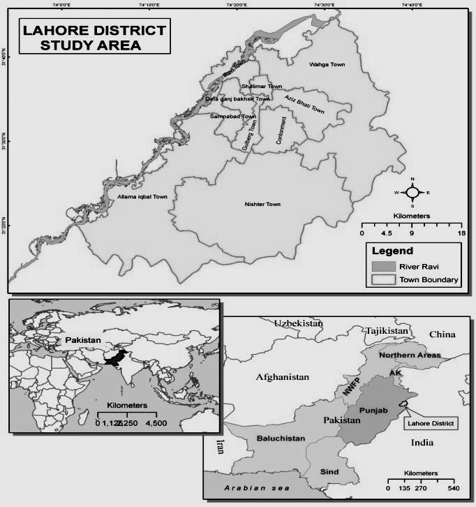 Temporal Analysis of Land Use and Land Cover Changes in Lahore-Pakistan 189 total estimated population of Lahore according to Punjab Development Statistics-2009 is 8,462,000 souls (GoP 2009). Fig.