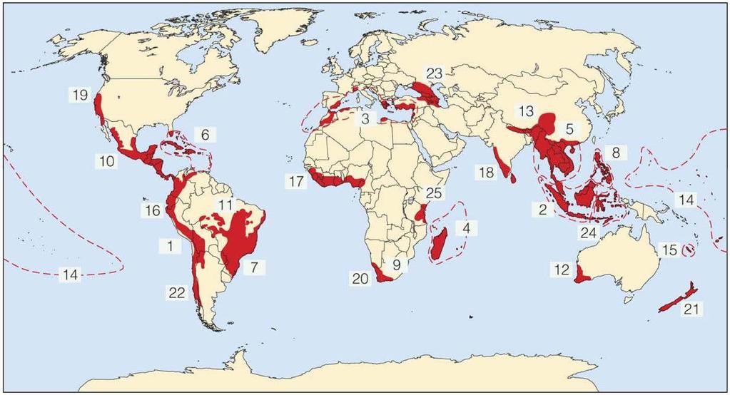 Where do Biodiversity hot spots come from? what is a biodiversity hot spot?