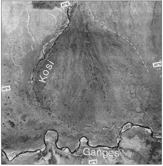 6 Ralf Dedow Fig. 4. Landsat MSS image of the Kosi River megafan.