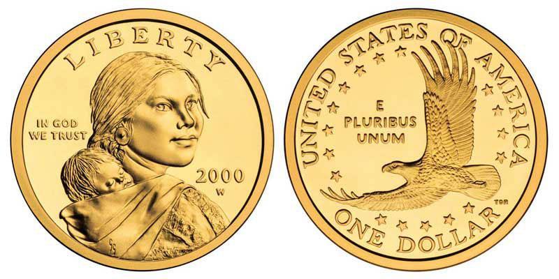 Check-in In 1999, the United States Mint produced a coin called the Golden Dollar.