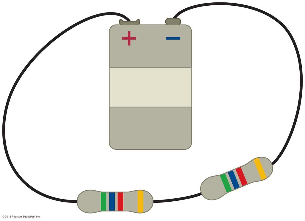 Series resistors (Exercise 31.8) Consider a single-loop circuit, containing two resistors with resistances R 1 and R 2 and a battery with an emf.