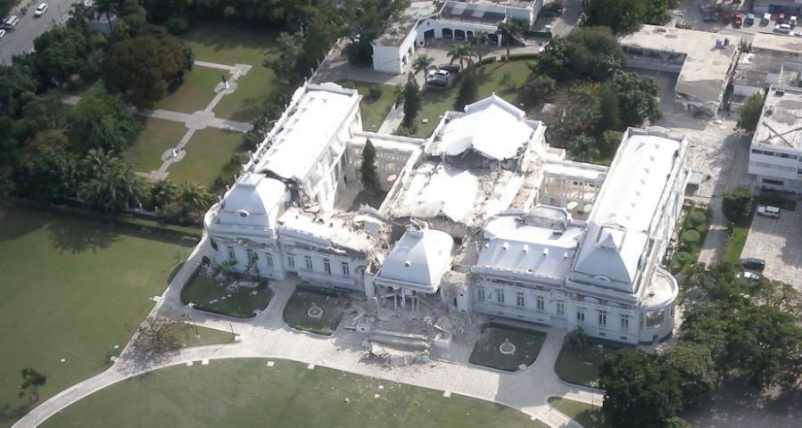 Haiti national palace, raised on soft