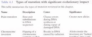 MAJOR SOURCES OF GENETIC CHANGE: MUTATION THE FUEL FOR EVOLUTION 1) 2)