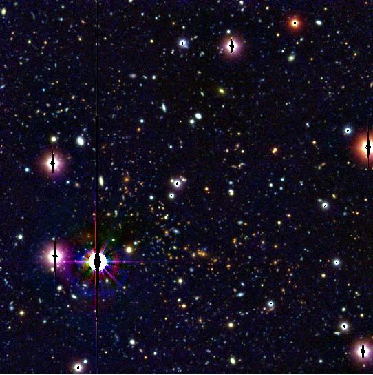largest gravitationally bound objects in the Universe; form late in cosmic history formation time depends on cosmic matter density: if low, expansion is fast, and