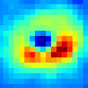 In the first five maps the presence of a clear [Oiii]λ57 residual emission suggests that the emitting region is spatially resolved.