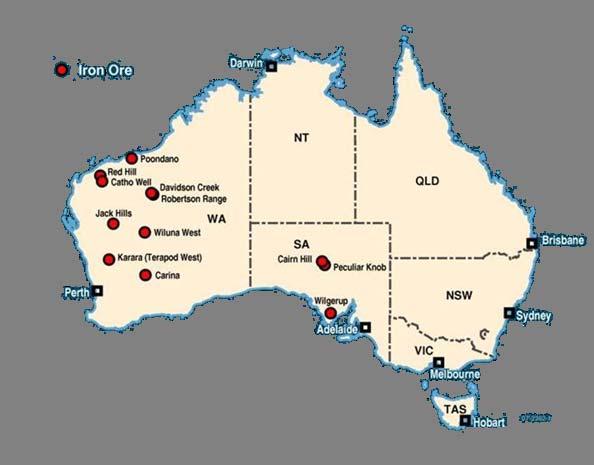 Australian Iron Ore Exploration Over 200 projects ~48% at grassroots stage Source: Intierra Exploration, 56 Grassroots Exploration, 105 Selected iron ore exploration projects