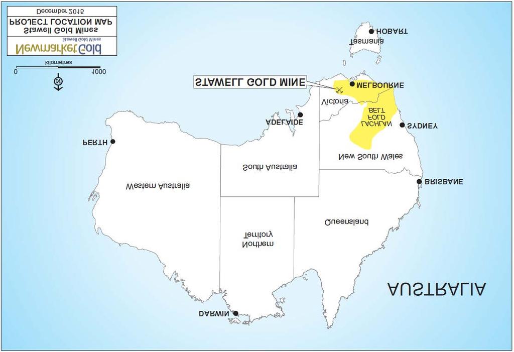 FIGURE 1-1 MAP HIGHLIGHTING LOCATION OF STAWELL GOLD MINES 1.2 GEOLOGY & MINERALIZATION The Stawell Goldfield is located in the western Stawell Zone of the Lachlan Fold Belt.