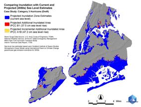Storms and the U.S. New York City One simulation that combined modest sea-level
