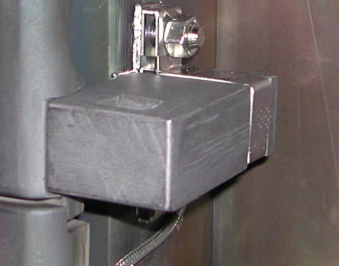 DIIID Photograph of graphite housing of single foil detector on vessel wall