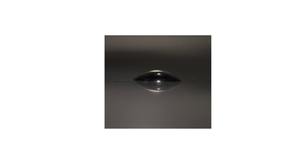 2 FIG. 1: The contact angle is measured from photographic images of droplets formed on the substrate using MATLAB R image processing toolbox. The measured contact angle is about 30.