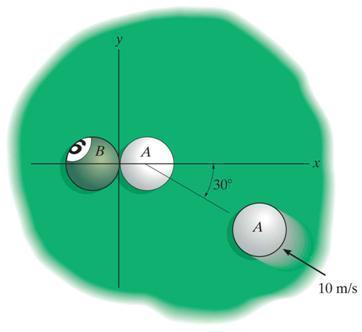 APPLICATIONS (continued) In the game of billiards, it is important to be able to predict the trajectory and speed of a ball after it is struck by another ball.