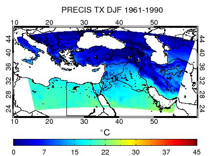 Climate of the recent past TX The annual average TX ranges from less than 10 o C at locations at latitudes of