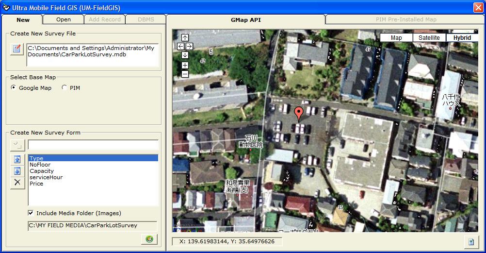 Functionally, UM-FieldGIS can be grouped into twos, Database Module and GIS Module. All functions are grouped by Tabs.