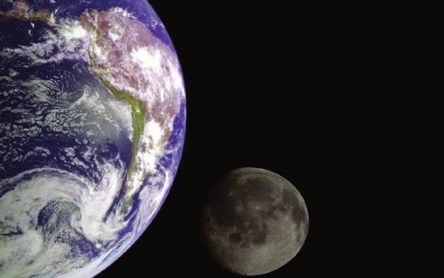 10 0 = 1 second 10 0 The Earth and the Moon, photographed from the Galileo spacecraft.