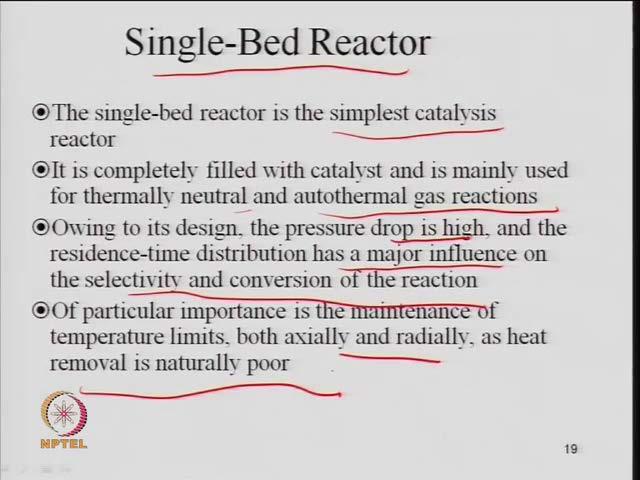(Refer Slide Time: 52:26) So, we quickly the different type of reactors which are used in the process industry if you look at here the one is your just like a pad bed reactor or fix bed reactor so we