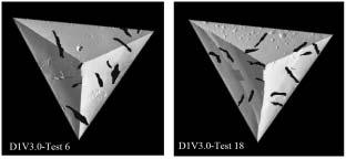 9 (a) Storage modulus versus indentation depth from a D1V3.0 specimen. (b) AFM images showing the different platelet distributions. The local platelet surface fraction was 0.0583 for test 6 and 0.