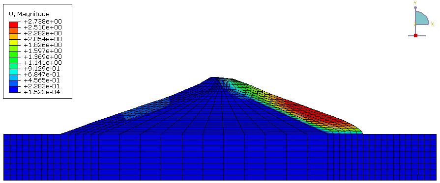 4. ANALYSIS RESULTS Following Figures (11 to 15) show the analysis results of Fujinuma dam in Abaqus program.