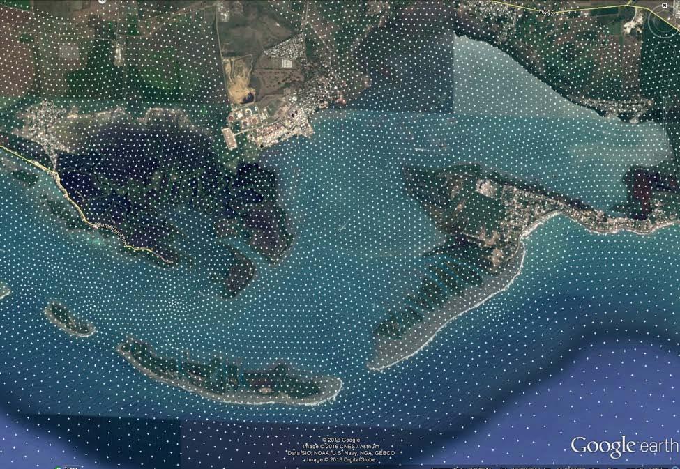 7 Figure 8 - GE image of the Aguirre Electric Power Plant, located inside Jobos Bay, with the nodes of the