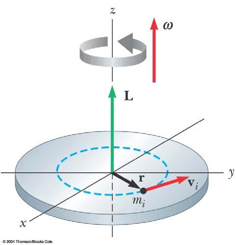 Angular Momentum is a Vector Angular Speed ω is a Vector When a rigid object rotates about an axis, the angular momentum L is