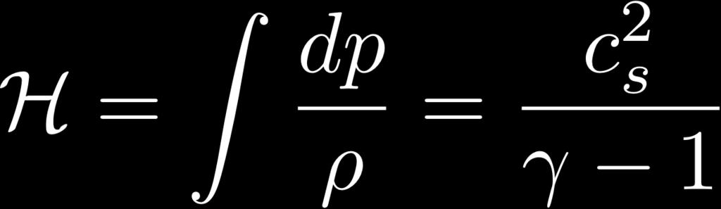 Waves Consider an unmagnetized disk Polytropic equation of state Enthalpy function The gas rotates (angular frequency Ω) in the gravitational