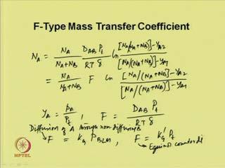 Now, the mass transfer coefficients between the two systems; diffusion of A into nondiffusing B, and equimolar counter diffusion of A and B, what are the difference?