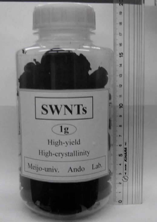 SWNT web ~30cm 35 SWNTs bottled