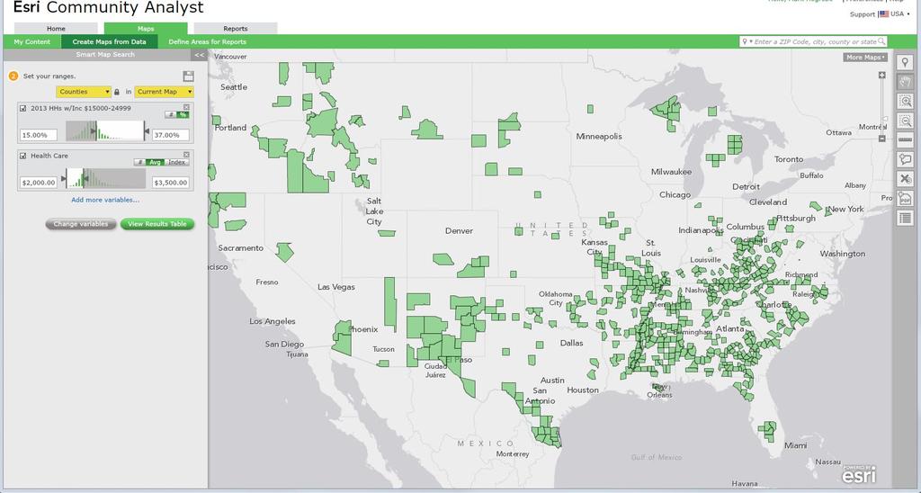 ArcGis Community Analyst Example: Combining HH Income