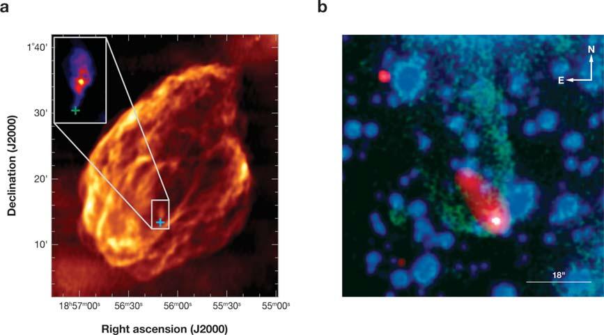 emission linking it to the main body of the nebula. An example is the PWN in the SNR G327.1 1.1, shown in Figure 3b.
