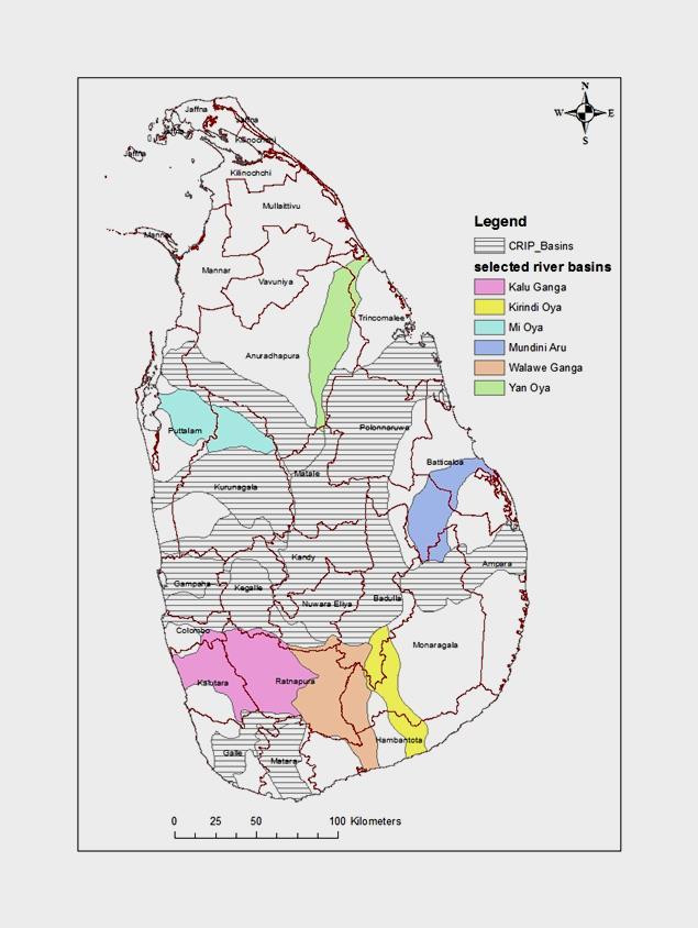 07 River Basins Mundeni Aru Basin (1475 sqkm) Kirindi (1230 sqkm) Mi Oya (113 sqkm) Yan Oya