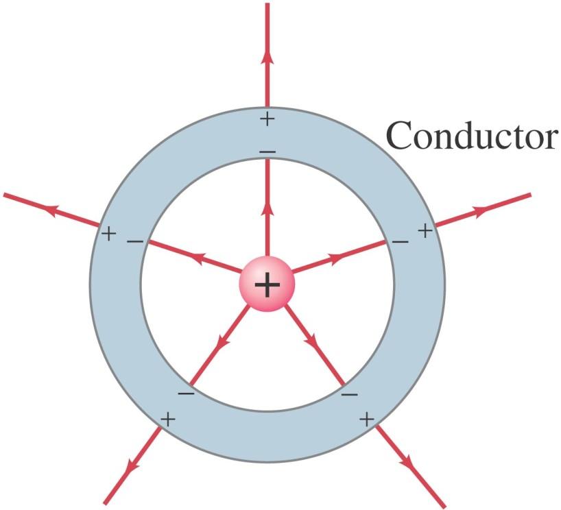 21-9 Electric Fields and Conductors The static electric field inside a conductor is zero if