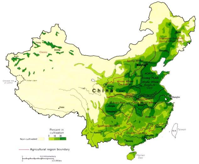 Geography & Culture i. Only 10% of China s land is suitable for farming j.