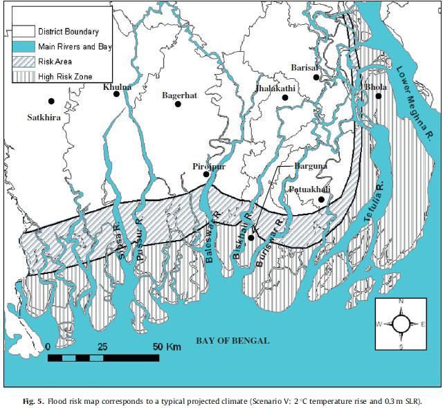 Bay of Bengal coastal flood risk (3/14) Some uncertainties within inundation modelling flood risk Water-level forcing uncertainties: Few tide gauges available for extreme water-level