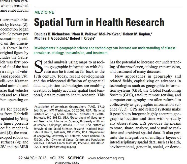 spatial turn in health