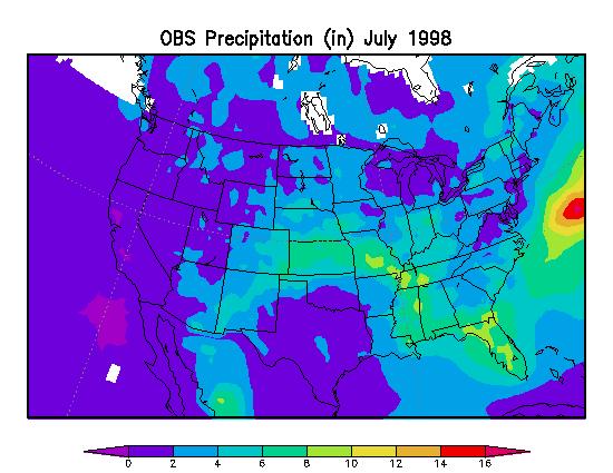 July 1998 Precipitation Results