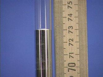 due to gravity density The pressure exerted by the mercury column is exactly balanced by the