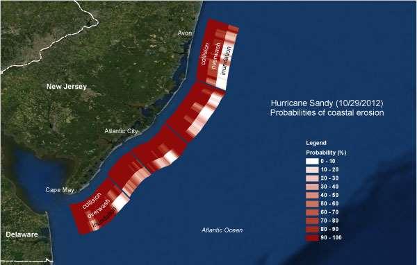 of the coast before and after Hurricane Sandy Ground truth and generate coastal