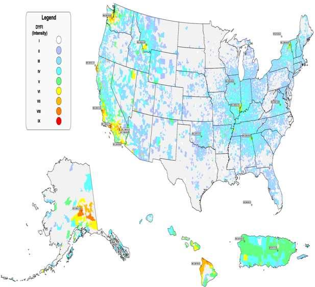 10 Years of DYFI Data (~2 million responses) USGS National