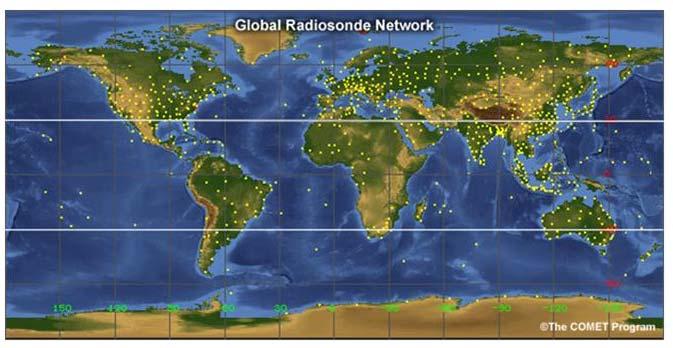 Global Radiosonde Network Launch location of weather