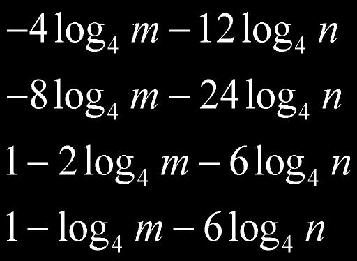 Properties of Logarithms 81 Which choice is the expanded form of the