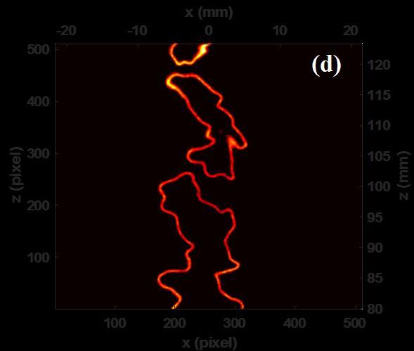 The final result of the processed CH PLIF images from the low turbulent jet flame in Figure 2.