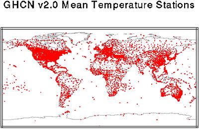 ONE POSSIBLE REASON FOR THE DISCREPENCY - CHANGES IN THE REPORTING NETWORK In attempt to measure climate changes, NCDC, NASA and the UK Met Office have assembled large databases of surface observing