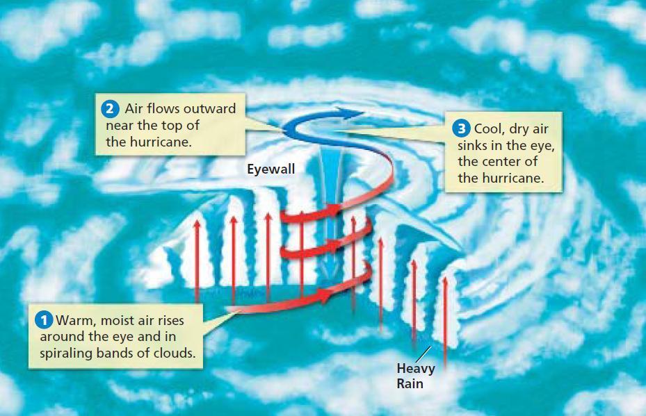 Hurricanes Hurricanes form over warm ocean