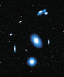 Topview Sa Sb Sc E0 E3 E7 S0 Ellipticals Sideview SBa SBb SBc Barred spirals Masses of Galaxies Masses of galaxies range from the dwarf ellipticals, which have masses of perhaps one million Suns; to