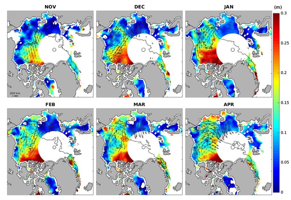 CryoSat (Ku)+AltiKa(Ka-band): Snow on Sea ice Guerreiro et al. (2016) Nov.