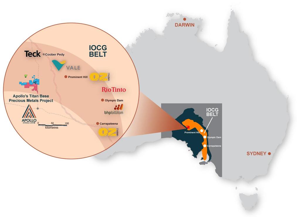 Targeting world-class copper gold deposits in SA using first class technology and experts Four of the world s largest IOCG deposits located in the Gawler Craton, South Australia Apollo targeting